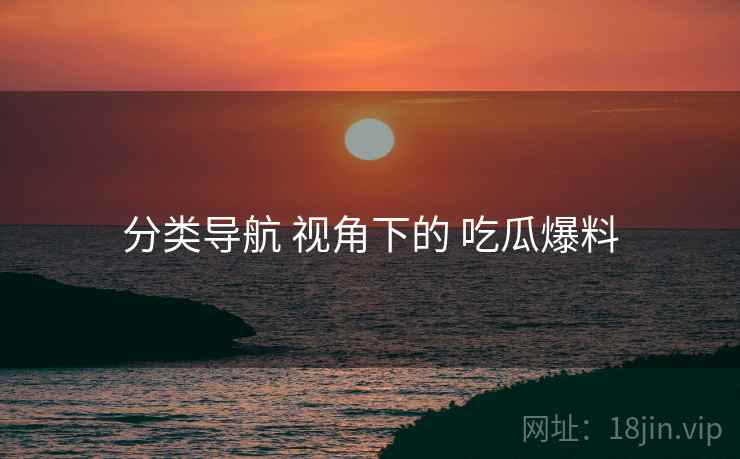 分类导航 视角下的 吃瓜爆料