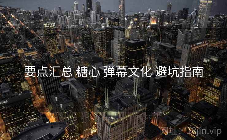 要点汇总 糖心 弹幕文化 避坑指南