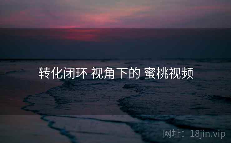 转化闭环 视角下的 蜜桃视频