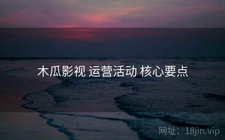 木瓜影视 运营活动 核心要点