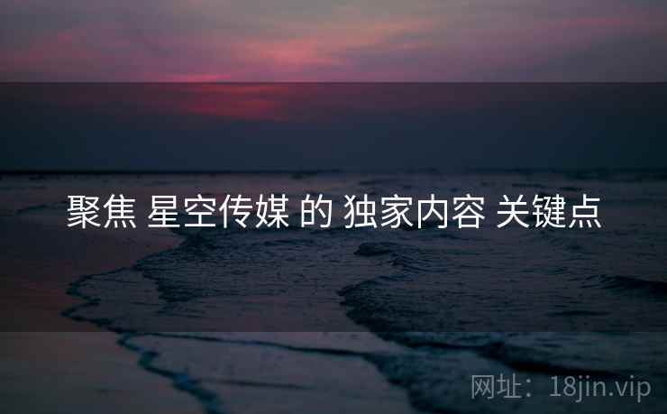 聚焦 星空传媒 的 独家内容 关键点