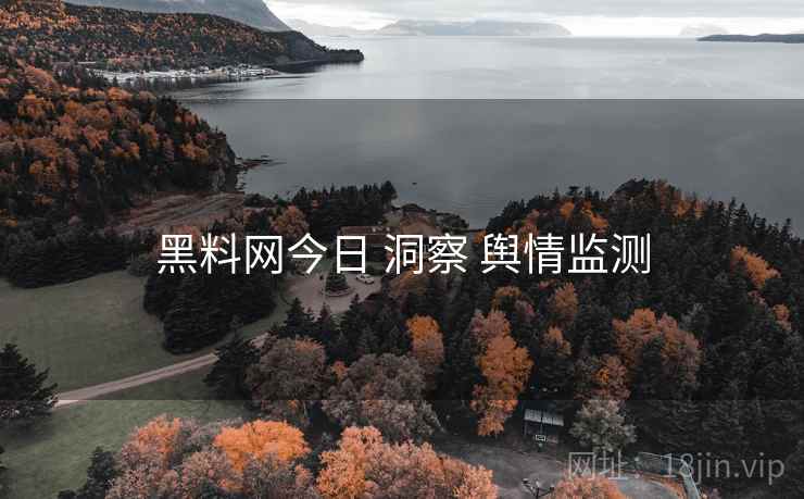 黑料网今日 洞察 舆情监测